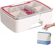 Pill Cutter - Travel Pill Container Grinder Cutter,Travel Pill Organizer, Portable Pill Case, Compartments Small Pill Box, Pocket Pill Cutter, Daily Medicine Organizer Box