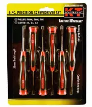 K-T Industries 32-8001 6 PC PRECISION SCREWDRIVER SET