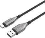 Cygnett USB 2.0 Armoured braided USB A USB C 2m Black