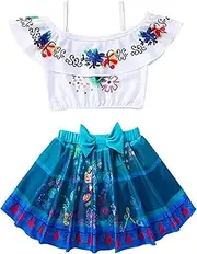 [AmzManch] Girls Encanto Bathing Suit 2 Pieces Mirabel Bikini Isabela Swimsuit Madrigal Family Adventure Swimwear Beach Tankini