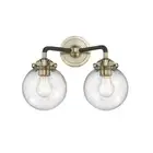 Innovations 2-L LED Beacon 14" Sconce, 284-2W BB/Seed-G - 284-2W-BAB-G204-6-LED