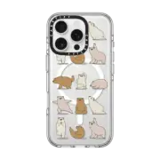 iPhone 16 Pro Clear Case MagSafe Compatible Bear Yoga