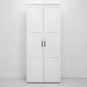 STOCKHOLM STORAGE CUPBOARD HAMPTONS - WHITE - OVAL BLACK