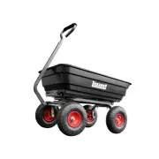 Silvan Load 67L Garden Cart with pneumatic wheels & tilt tray for easy unloading