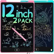 2 pieces 10"/ 12" LCD Writing Tablet Drawing Board Colorful Handwriting Pad
