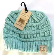 C.C. Kids Exclusives Mint Green Beannie Toboggan Hat Size OS NWT