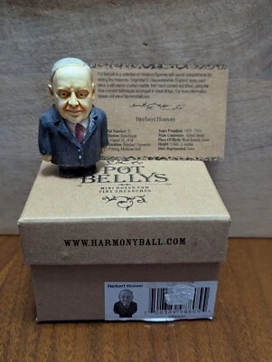 Harmony Kingdom Ball Historical Pot Belly Retired Herbert Hoover