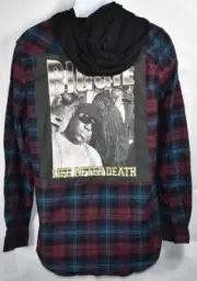 Cotton On VINTAGE RE-MASTERED NOTORIOUS B.I.G. Biggie FLANNEL SHIRT Small NEW