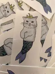 Purrmaid - Persian Cat - Pablo - Temporary Tattoo