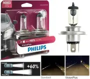 Philips VIsion Plus 60% 9003 HB2 H4 60/55W Two Bulbs Head Light Replacement Lamp
