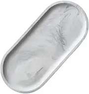 Alipis Oval Ceramic Breakfast Tray Kitchen Serving Tray Home Decor for Cheese Bread Tea Fruit