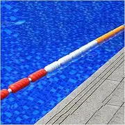 Adjustable Pool Safety Rope 3.3ft - 59ft Floating Pool Safety Divider Lane Line for Swim Club Shallow Deep Water Area(Steel Wire,3m/10ft)