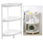 Bathroom Storage Floor Caddy Drainage Holes Shampoo Toiletries Tower Organiser