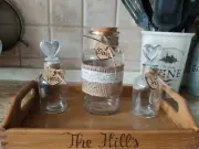 Rustic Wedding Unity Sand Ceremony Set. Personalized, Customized.