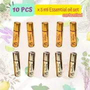 10 PCS x 5ml. Essential Thai aroma oil roller bottle set