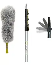 DocaPole Microfiber Feather Duster with 6-24 Foot Extension Pole for Dusting...