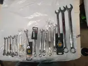 15 PC Wrench Set Mixed 13 Gearwrench Ratcheting And None 2 Sunex 30mm 16mm