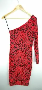 Kookai CHEETA one shoulder Dress Sz 1 bnwt (k86)