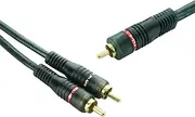 6m Subwoofer Cable 1RCA to 2RCA Y Splitter Shielded Audio Lead Cord
