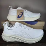 Asics Gel Nimbus 26 Mens Size 12 Running Shoes White Cream 1011B794