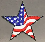 Star on American flag patch