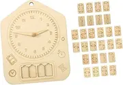 Hohopeti 1Set Educational Wooden Clock Puzzle Cognitive Learning Aid for Recognition Skills Development Plaything for Years Old