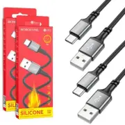 2x Borofone 1M USB A to USB Type C Fast Charging Charger Data Sync Cable