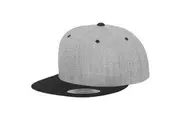 Flexfit Unisex Two Tone Classic Snapback Cap (Heather Grey/Black) (One Size)