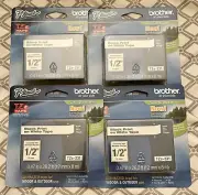 4 Brother TZE231 Black Print on White Laminated Tape for P-touch Label Maker