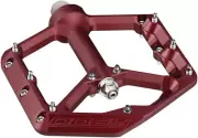 Spank Oozy Mountain Bike Platform Pedals 9/16" Aluminum 18 Replaceable Pins Red