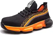 [WCXTY] Work Boots for Men Steel Toe,Outdoor Comfortable Safety Toe Shoes for Men,Lightweight Breathable Men's Industrial & Construction Shoes,Indestructible Anti-Puncture (Color : Black, Size : 7)