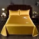 Ice Silk Summer Sleep Mat Pillowcase Machine Washable Soft Mat Summer Bed Sheets