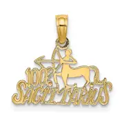 14K Yellow Gold 100% Sagittarius Zodiac Charm