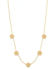 Roberto Coin 18K Yellow Gold Daisy Diamond Station Necklace, 17.5 - Exclusive