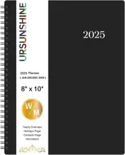 2025 Planner-Weekly & Monthly with Printed Tabs, Jan. 2025-Dec. 2025, 8" x 10