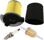 HIFROM Air Filter Pre-Filter with Spark Plug Fuel Filter Tune Up kit For Yamaha G1 2 Cycle 1978-1989 Gas Golf Cart and G14 4 Cycle 1995-1996 Gas Golf Cart Replace J10-14417-00 JF7-14450-01