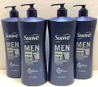 Suave Men’s Charcoal 3-in-1 Shampoo, Conditioner, Body Wash, 28oz, Pack of 4