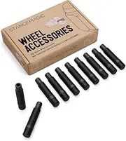 StanceMagic Extended Black Wheel Stud Conversion - 12x1.5, 60mm Total Length, 44mm Shank Length - Compatible With BMW 1 3 5 Series (Ensure Vehicle Uses 12x1.5 Bolts) Screw Adapter