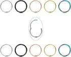 10Pcs 16G 18G Stainless Steel Hinged Clicker Segment Nose Rings Hoop Helix Carti