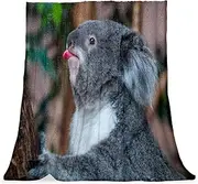 Throw Fleece Blankets Lightweight Couch Blanket,Australian Animal Koala,Soft Blankets and Throws for Sofa