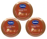 Lot of 3 Vaseline Intensive Care Cocoa Glow 2.53 fl oz With Pure Cocoa Butter