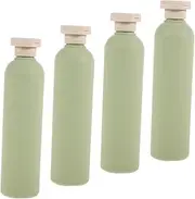 SOESFOUFU 4 pcs Avocado Plastic Shampoo Dispenser Bottles Refillable Lotion Containers for Travel and Home Use Easy to Use Multipurpose Plastic Shampoo Bottles
