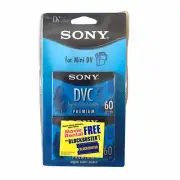 Sony DVC Mini DV Premium Digital Video Cassette DVC Tape DVM60PRL 2 Pack Sealed