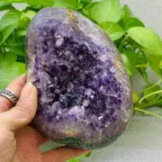 760g Natural Amethyst Geode Mineral Specimen Crystal Quartz Energy Decoration