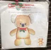 Vintage Columbia Minerva Crewel Christmas Idea Kit “Christmas Koala Bear Toy”.