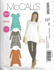 McCall's Easy Knits Pattern #M6398-Misses Tunics in Sizes 8-10-12-14-16