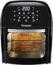 [BEPER] P101FRI012 Multifunctional Digital Air Fryer, Oven, Toaster, Dryer,12 L, 1800W, Touch Panel, 8 Programs, Accessorized, Adjustable, Black