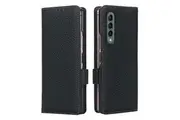 For Samsung Galaxy Z Fold3 5G Wallet Case Flip Leather Card Slots Shockproof Magnetic Stand Cover (Black)