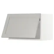METOD wall cabinet horizontal, white/Lerhyttan light grey, 60x37x40 cm