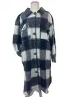 Miss Me Multi Plaid Women's Long Shacket in Navy